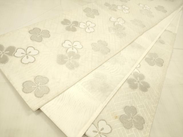 平和屋着物*夏物 六通柄袋帯 舞花文 銀糸 DAAU8314cm
