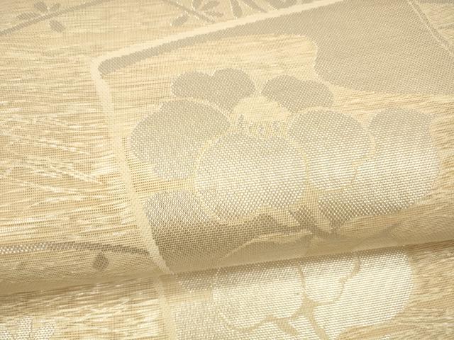 平和屋着物*夏物 六通柄 本袋帯 色紙草花文 正絹 逸品 DAAU8395cm