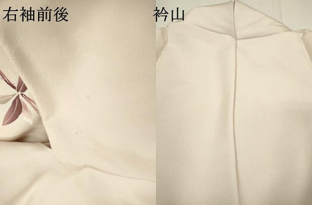 平和屋着物●訪問着 友禅 枝花に休み鳥 暈し染 正絹 逸品 DAAU9660fe