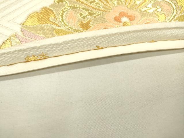 平和屋着物▼六通柄袋帯 唐織 向かい鳥花文 金銀糸 正絹 逸品 DAAU9699fe