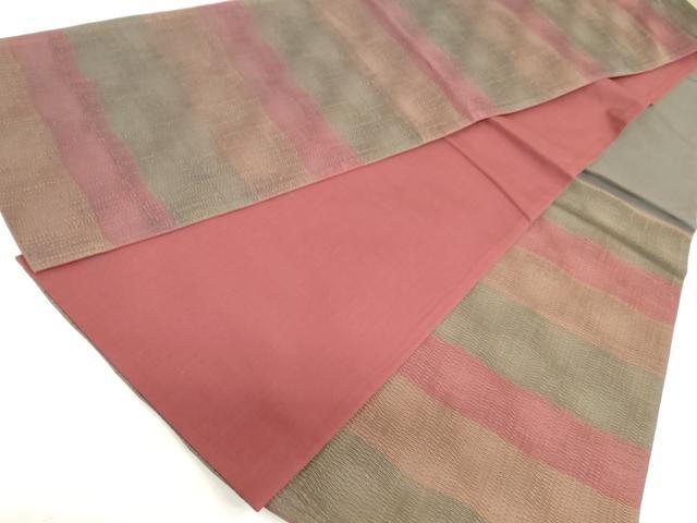 平和屋着物◎六通柄袋帯 横段文 正絹 逸品 DAAV0806qa