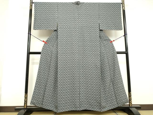 平和屋着物●上質な小紋 歌楽風流 反端付き 正絹 逸品 DAAV1106tw