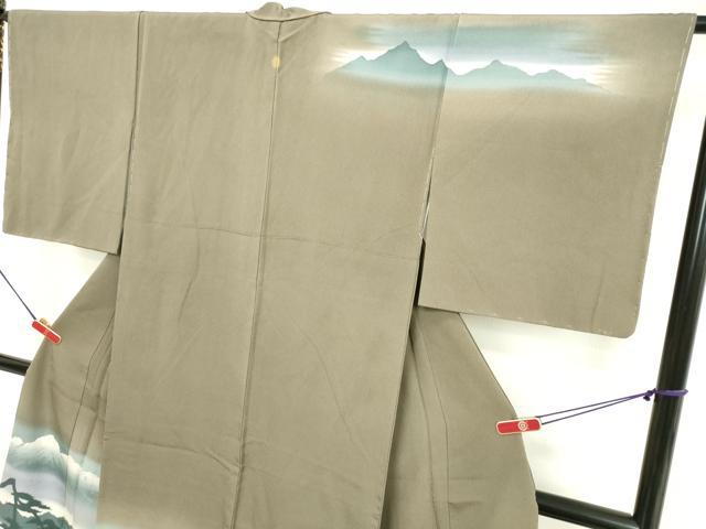 平和屋着物●訪問着 風景山文 暈し染め 正絹 逸品 DAAV1120tw
