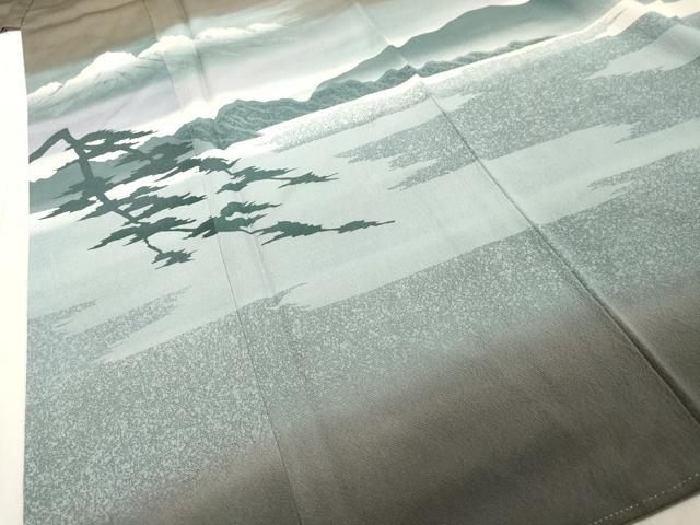 平和屋着物●訪問着 風景山文 暈し染め 正絹 逸品 DAAV1120tw