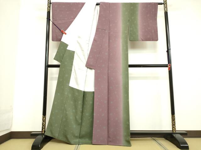 平和屋着物●訪問着 舞花文 暈し染め 正絹 逸品 DAAV1163tw