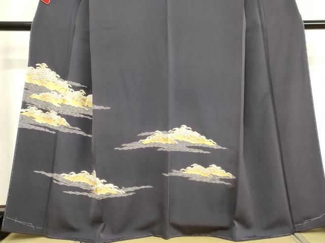 平和屋着物●訪問着 駒刺繍 立波松文 金彩 ゑり善扱い 正絹 逸品 未使用 DAAV1208tw