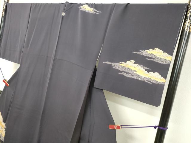 平和屋着物●訪問着 駒刺繍 立波松文 金彩 ゑり善扱い 正絹 逸品 未使用 DAAV1208tw