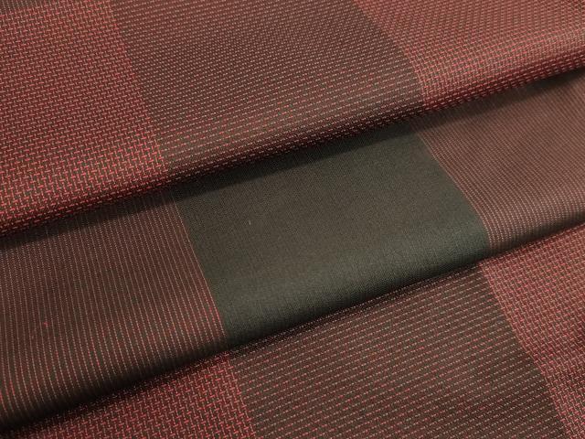 平和屋着物●上質な紬 格子 正絹 逸品 DAAV1294tw