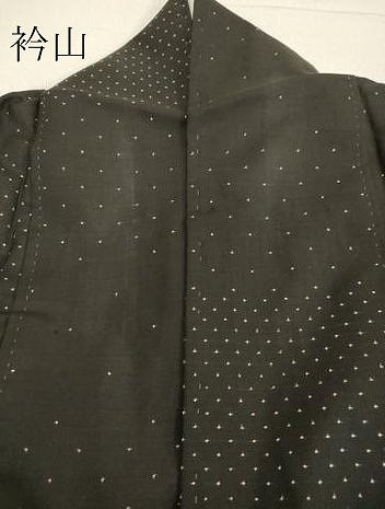 平和屋着物●上質な紬 絣文様 黒地 正絹 逸品 DAAV1330tw