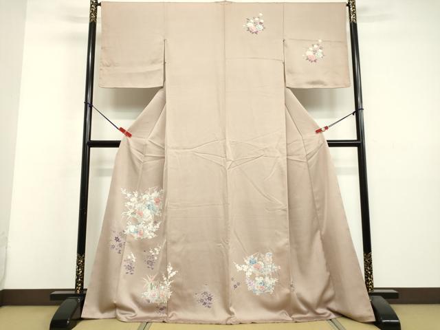 平和屋着物●訪問着 友禅 飾花文 ロング丈 正絹 逸品 未使用 DAAV1430tw