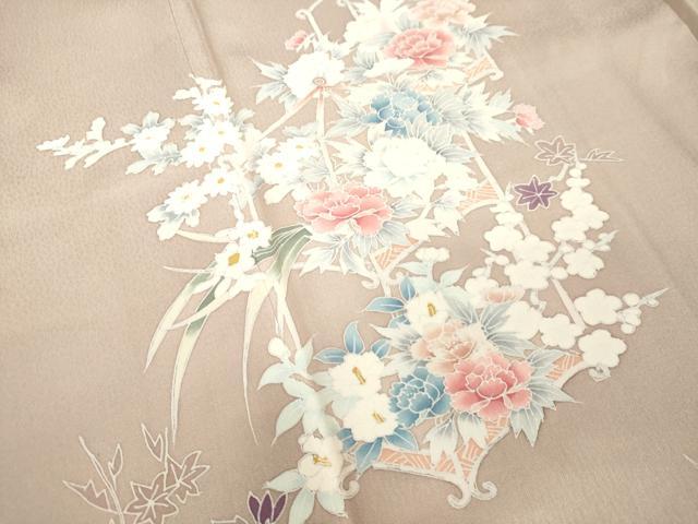 平和屋着物●訪問着 友禅 飾花文 ロング丈 正絹 逸品 未使用 DAAV1430tw