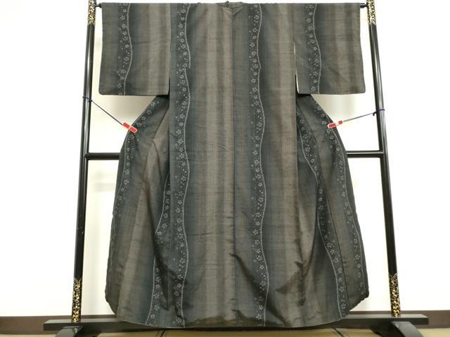 平和屋着物●上質な紬 100亀甲 舞桜間道 正絹 逸品 DAAV1451tw