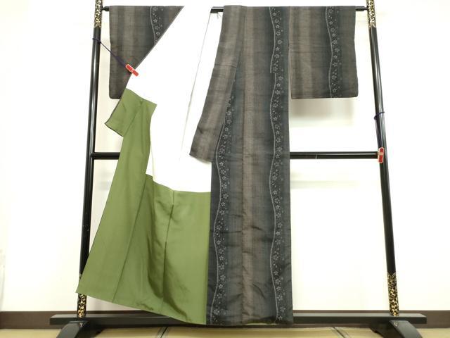 平和屋着物●上質な紬 100亀甲 舞桜間道 正絹 逸品 DAAV1451tw