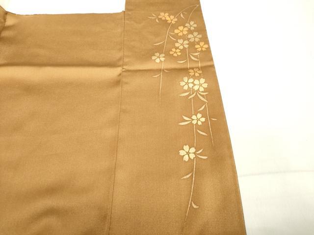 平和屋着物●訪問着 作家物 駒刺繍 流水枝花文 金銀彩 正絹 逸品 DAAV1462tw