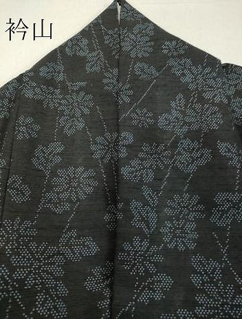 平和屋着物●結城紬 草花文 正絹 逸品 DAAV1473tw