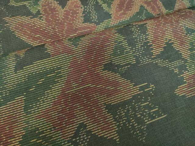 平和屋着物●本場大島紬 楓文 正絹 逸品 DAAV1495tw