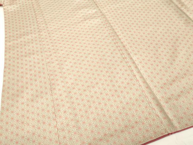 平和屋着物●上質なお召 麻の葉文様 正絹 逸品 DAAV1504tw