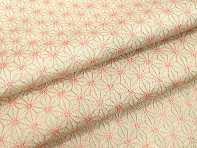 平和屋着物●上質なお召 麻の葉文様 正絹 逸品 DAAV1504tw