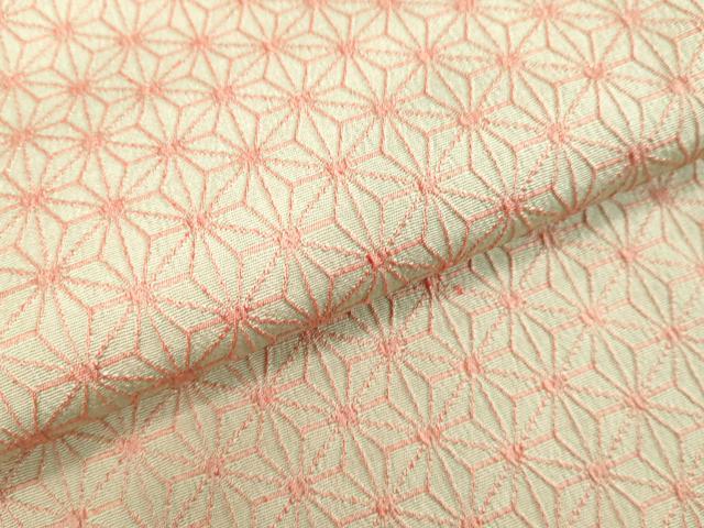 平和屋着物●上質なお召 麻の葉文様 正絹 逸品 DAAV1504tw