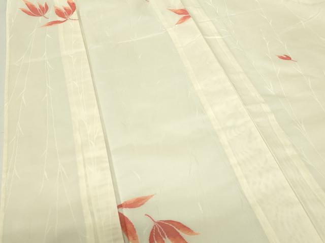 平和屋着物*夏物 小紋 紗 舞葉文 正絹 逸品 DAAV1772op
