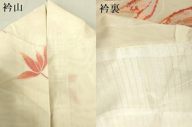 平和屋着物*夏物 小紋 紗 舞葉文 正絹 逸品 DAAV1772op