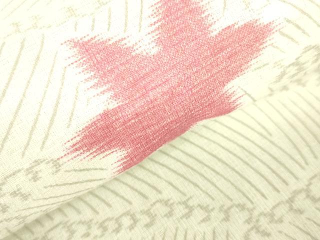 平和屋着物*夏物 小紋 流水舞楓文 洗える着物 DAAV1795op