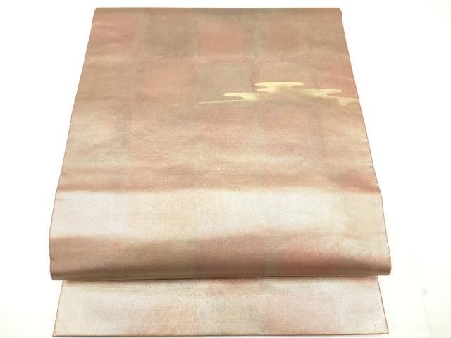 平和屋着物◎六通柄袋帯 霞文 陶漆箔 正絹 逸品 DAAV2323xg