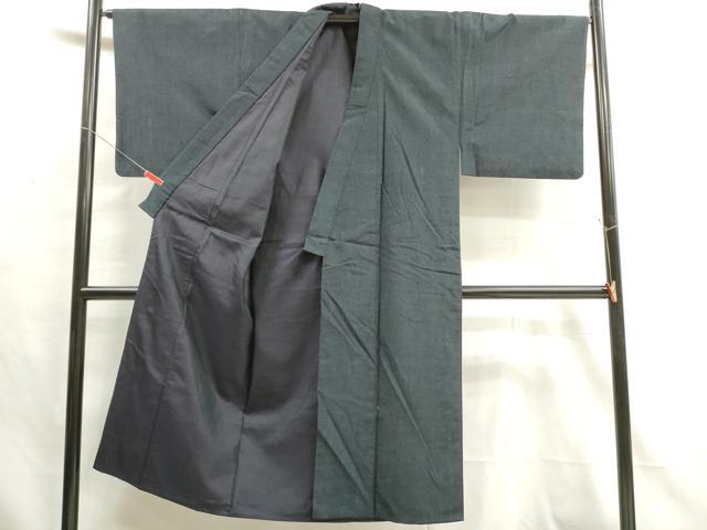 平和屋着物■男性 紬 紺色 正絹 逸品 DAAV2380xg