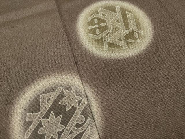 平和屋着物▽本塩沢 訪問着 単衣 丸文 正絹 逸品 DAAV3001du