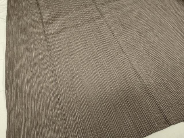 平和屋着物▽上質なお召 単衣 縞 正絹 逸品 DAAV3005du
