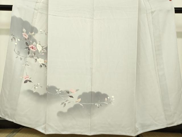平和屋着物▽訪問着 単衣 枝花文 正絹 逸品 DAAV3009du
