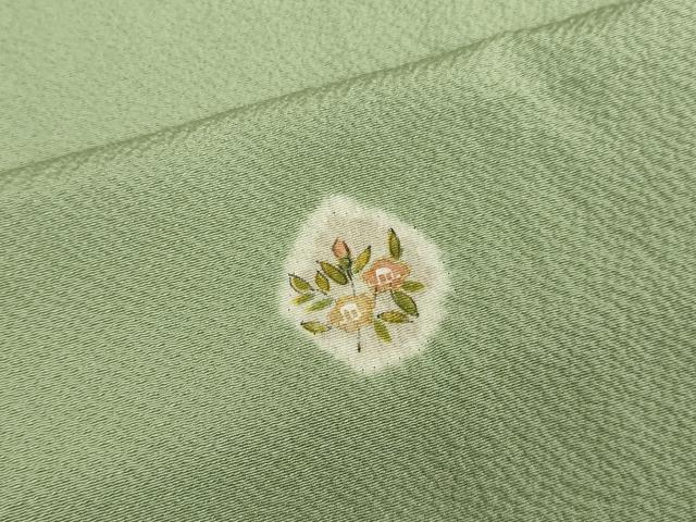 平和屋着物▽上質な小紋 単衣 絞り 草花丸文 金彩 正絹 逸品 DAAV3010du