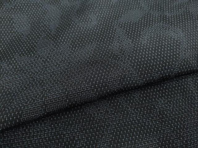 平和屋着物▽本塩沢 単衣 110亀甲 花唐草文 正絹 逸品 DAAV3016du
