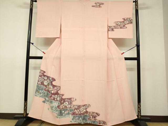 平和屋着物▽訪問着 単衣 絞り 辻が花 ますいわ屋扱い 正絹 逸品 DAAV3020du