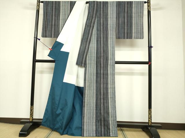 平和屋着物●上質な紬 間道 正絹 逸品 DAAV3102du