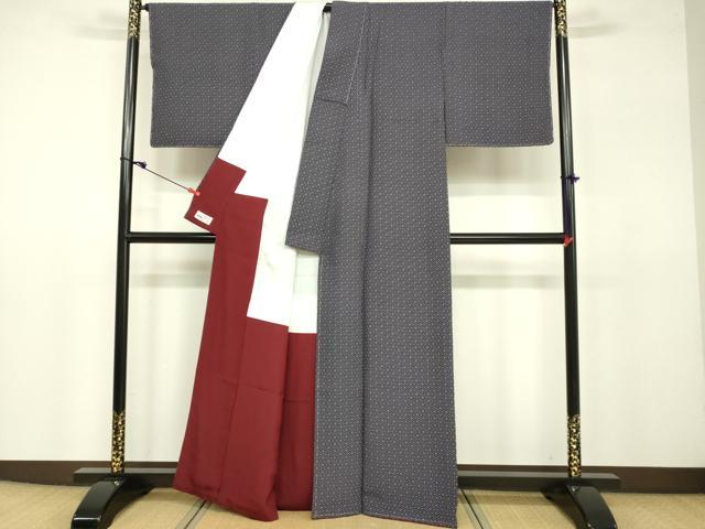 平和屋着物●上質な小紋 麻の葉文様 やまと誂製 正絹 逸品 未使用 DAAV3114du