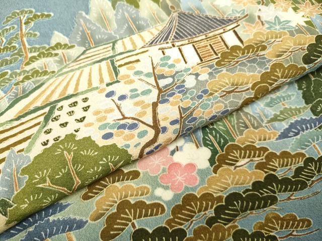平和屋着物▽豪華色留袖 単衣 友禅 作家物 風景文 正絹 逸品 DAAV3115du