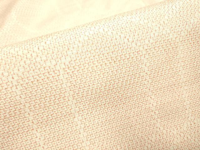 平和屋着物▽本塩沢 単衣 110亀甲 亀甲文 正絹 逸品 DAAV3122du