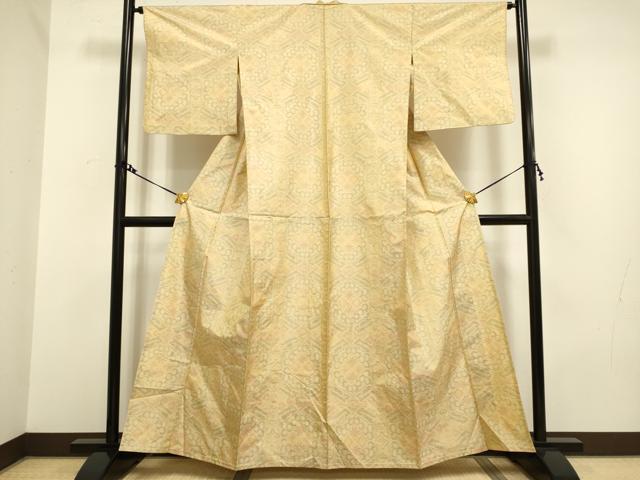 平和屋着物▽本場大島紬 単衣 吉祥花文 正絹 逸品 DAAV3129du
