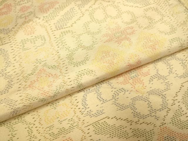 平和屋着物▽本場大島紬 単衣 吉祥花文 正絹 逸品 DAAV3129du
