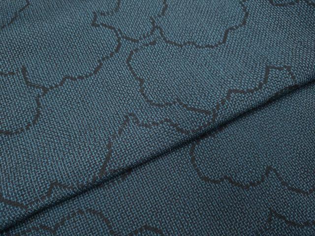 平和屋着物▽本塩沢 単衣 雲重ね文 正絹 逸品 DAAV3131du