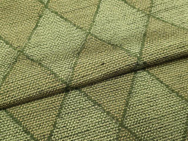 平和屋着物▽上質な紬 単衣 菱文 正絹 逸品 DAAV3140du