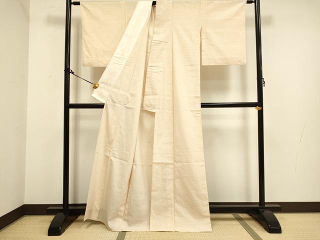 平和屋着物▽本塩沢 単衣 十字絣 正絹 逸品 DAAV3162du