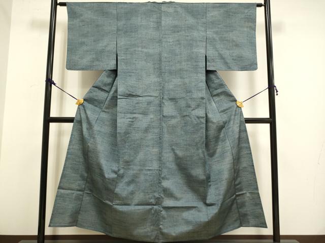 平和屋着物▽上質な紬 単衣 霞文 正絹 逸品 DAAV3181du