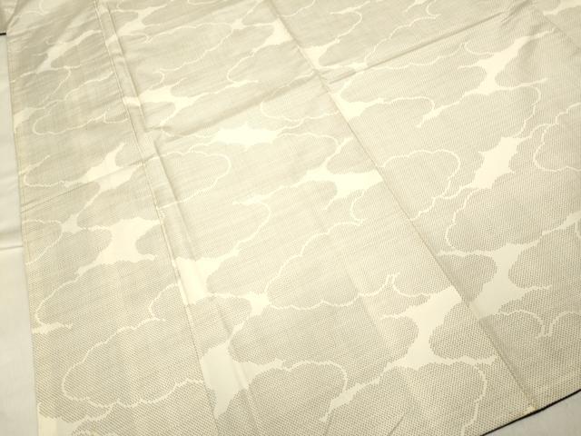 平和屋着物●本場大島紬 白大島 雲重ね文 正絹 逸品 DAAV3214du