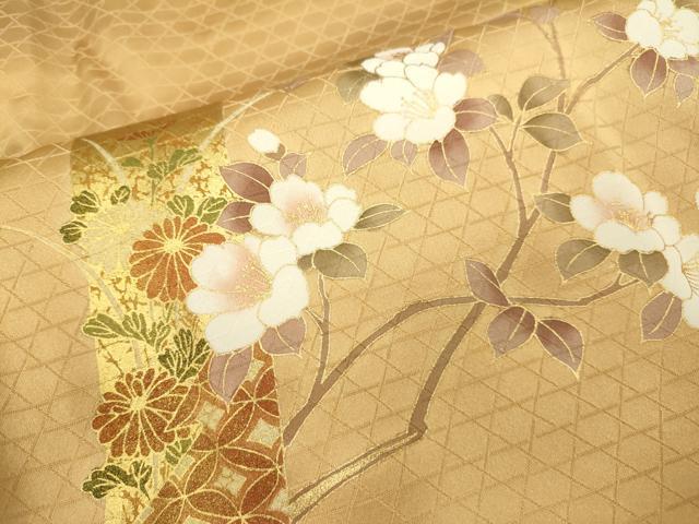平和屋着物●訪問着 駒刺繍 短冊吉祥枝花文 暈し染め 金彩 やまと誂製 正絹 逸品 DAAV3305du