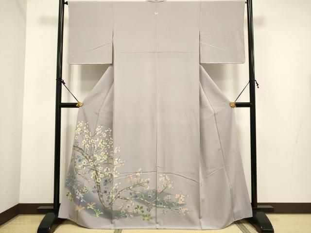 平和屋着物●本加賀友禅作家 梶山伸 色留袖 枝梅文 暈し染め 正絹 逸品 DAAV3473du