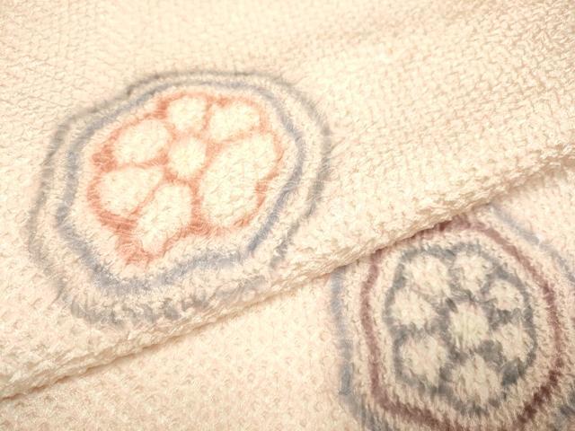 平和屋着物●上質な小紋 総絞り 花丸文 正絹 逸品 DAAV3481du