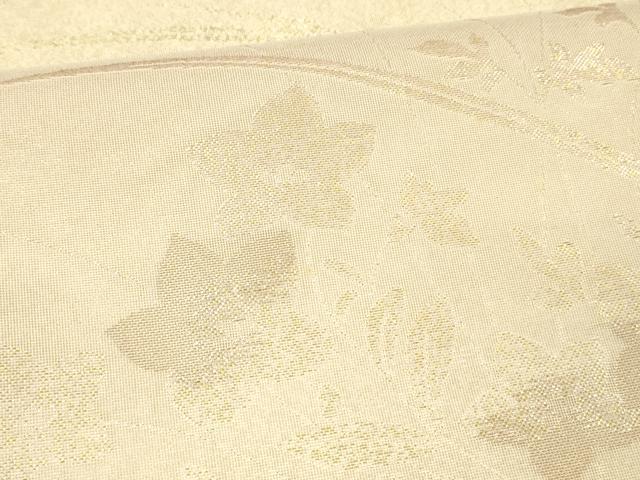 平和屋着物*夏物 六通柄袋帯 草花文 金糸 正絹 逸品 DAAV3838cm