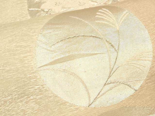 平和屋着物*夏物 六通柄袋帯 唐織 草花文 銀糸 正絹 逸品 DAAV3900cm